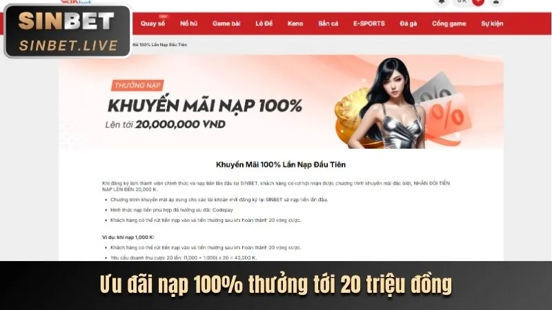 Tiền thưởng chào mừng W88Vin